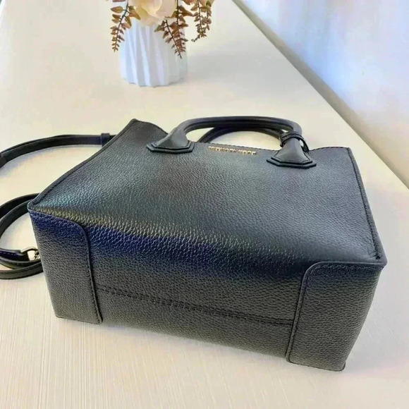 Michael Kors purse mercer Hope messenger crossbody bag black leather - Picture 7 of 10